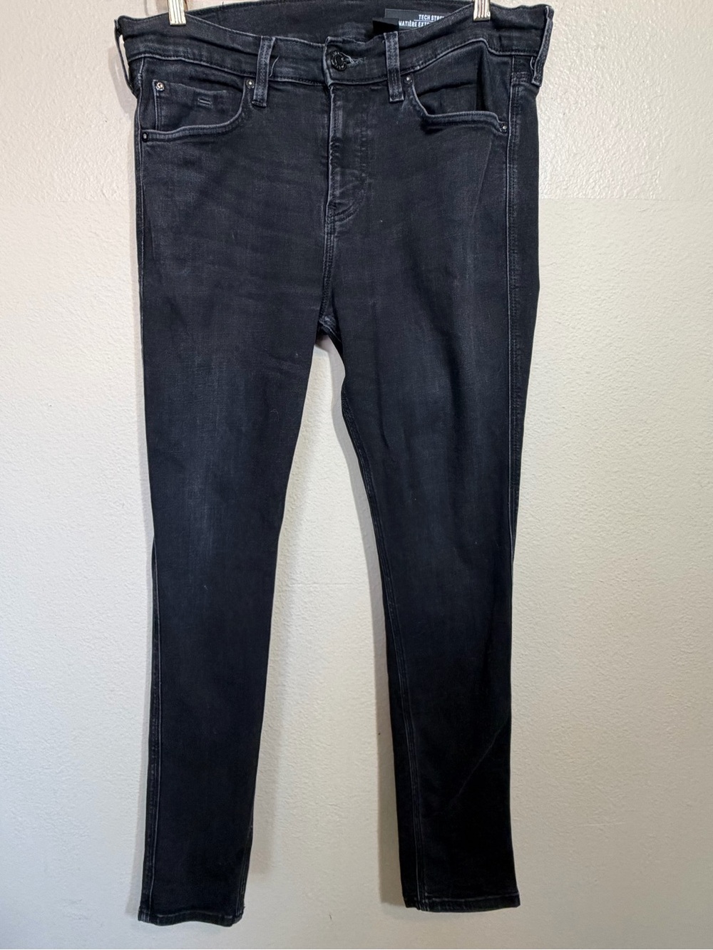 H&M &Denim Mens Black Skinny Denim Jeans Size 34x31